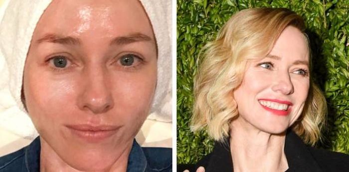 Unbelievable Photos Of Celebs With And Without Makeup (17 pics)
