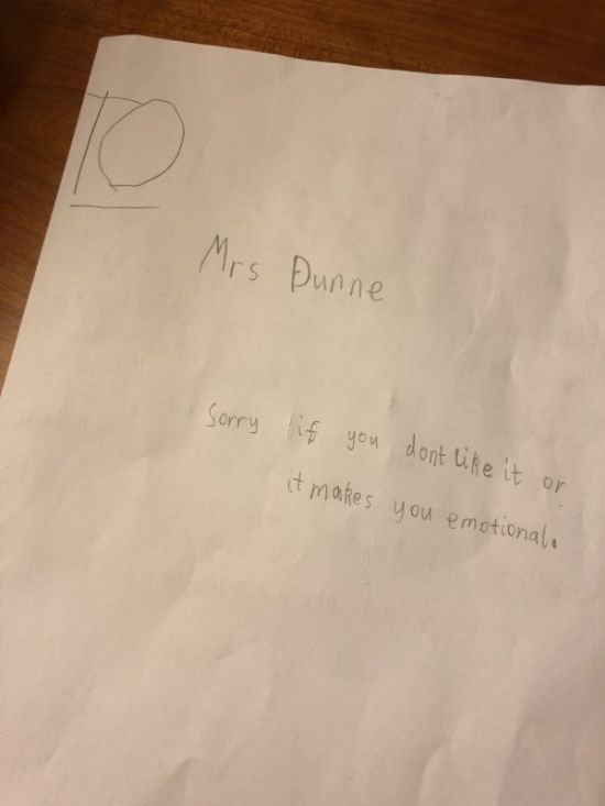 Little Boy Writes His Teacher A Letter After Her Dog Died (9 pics)