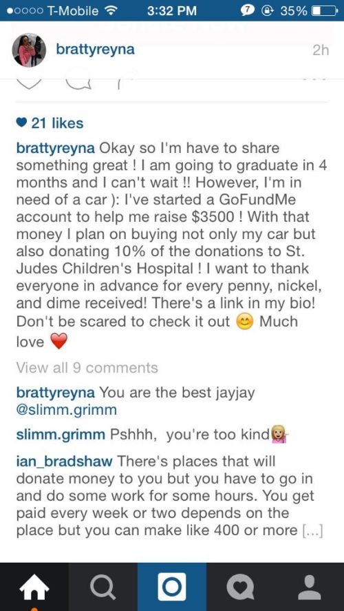 Girl Asked For Money on GoFundMe And Got A Good Advice (4 pics)