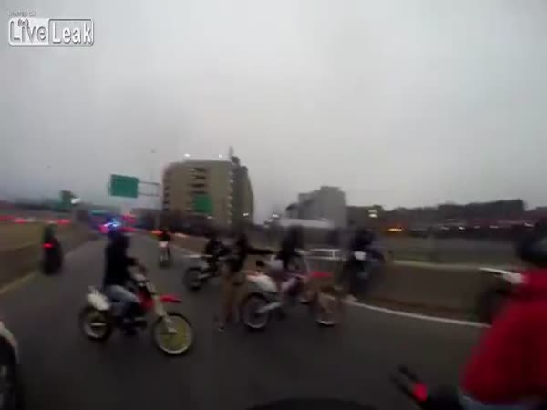 Absolute Mayhem Between Bikers And Massachusetts State Police