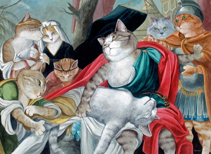 Famous Paintings Recreated With Cats (16 pics)