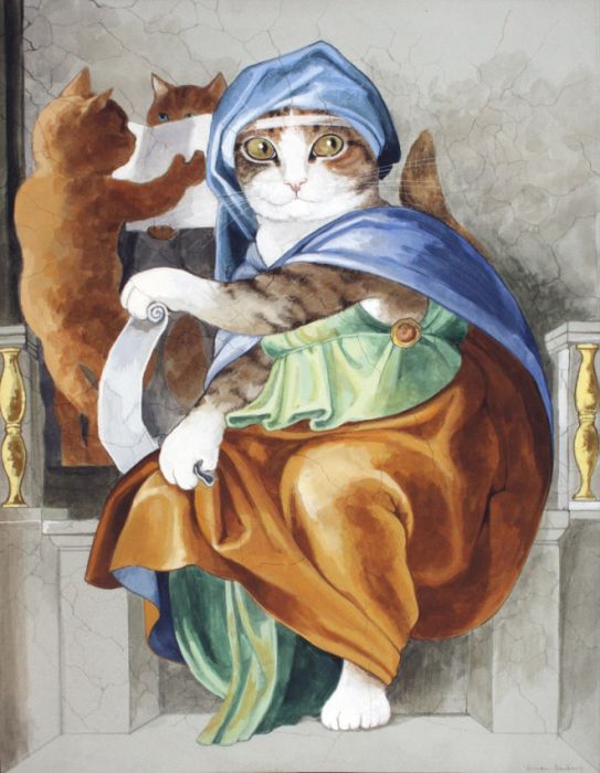 Famous Paintings Recreated With Cats (16 pics)