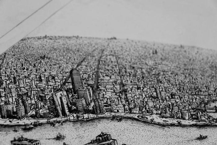 Incredible Drawing Of New York City (10 pics)