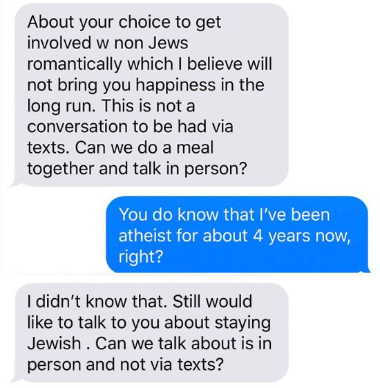 What Happens When Your Religious Aunt Finds Out You’re Dating A Non-Jewish Girl (14 pics)