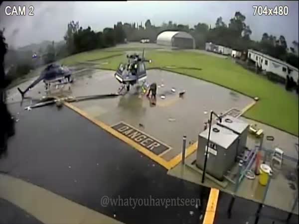 Two Police Helicopters Destroyed In Catastrophic Rotor Collision