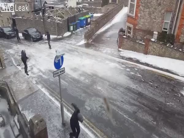 No One Can Walk Up Icy Street in England
