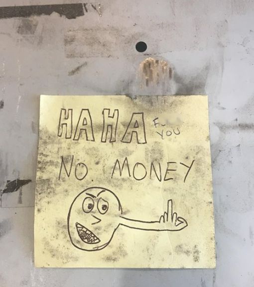 The Thief Was Surprised By This Note I Left Inside The Register (3 pics)