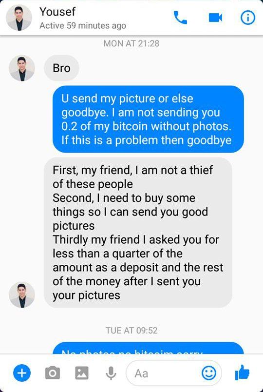 Bitcoin Scammer Gets Pranked (7 pics)