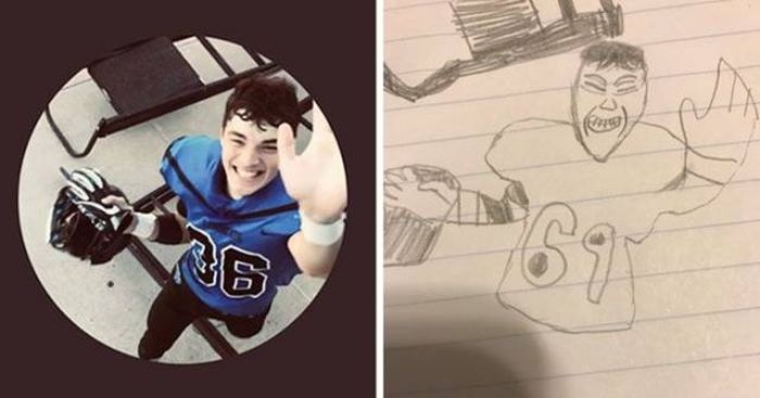A Boy Offered Twitter Users To Draw Their Portraits (25 pics)