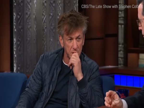 Sean Penn Makes Smoky Appearance on 'Late Show'