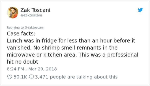 An Incredibly Dramatic Story About Lunch Being Stolen From An Office Fridge (30 pics)
