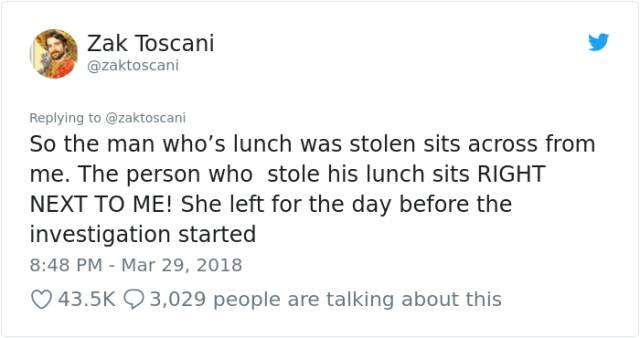 An Incredibly Dramatic Story About Lunch Being Stolen From An Office Fridge (30 pics)