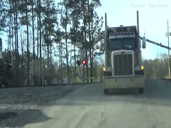 Driver Escapes From His Truck Just Seconds Before a Freight Train Slams Into It In Georgia