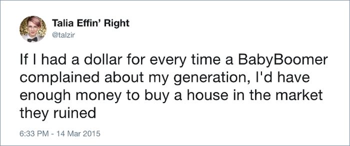 Millennials vs. Baby Boomers (20 pics)