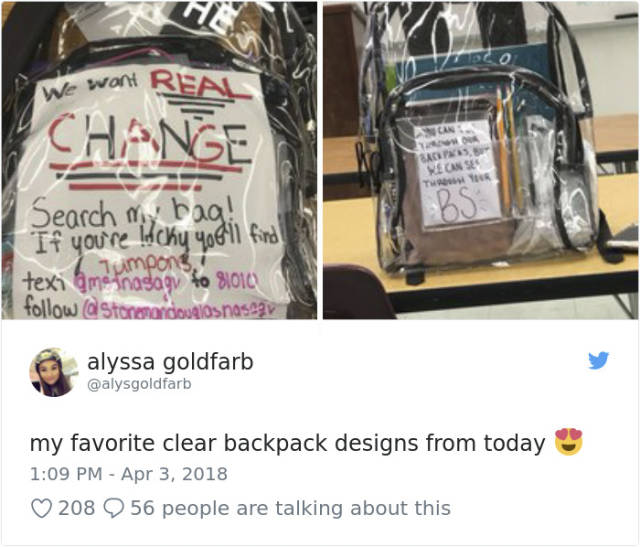 Parkland Students Are Now Forced To Use Transparent Backpacks (31 pics)