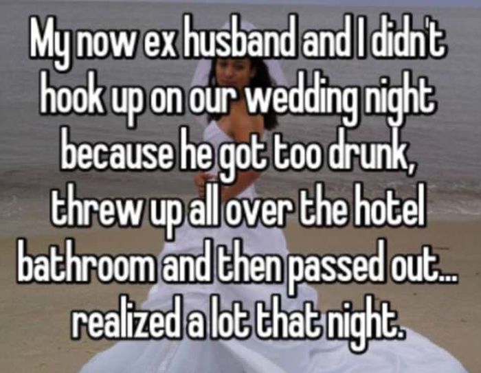 Brides Reveal Why They Didn't Have Sex On Their Wedding Night (16 pics)