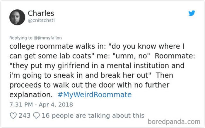 #MyWeirdestRoommate (40 pics)