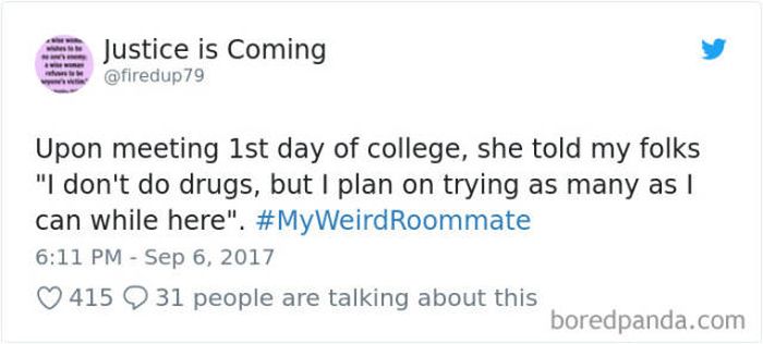 #MyWeirdestRoommate (40 pics)