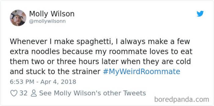 #MyWeirdestRoommate (40 pics)