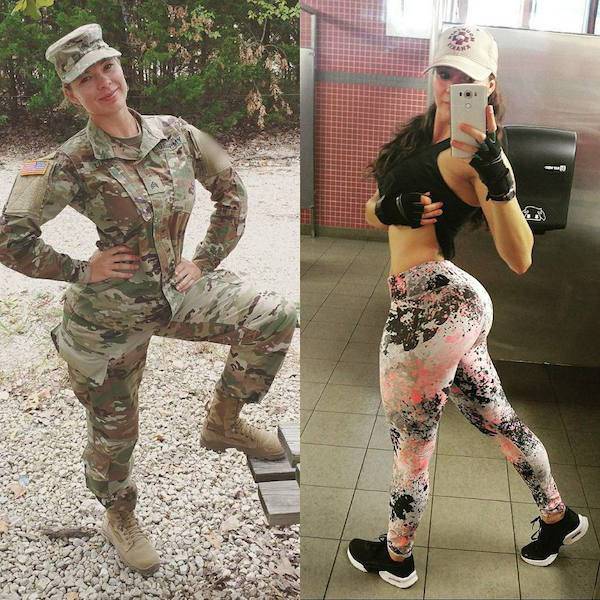 Women With And Without Uniforms (23 pics)