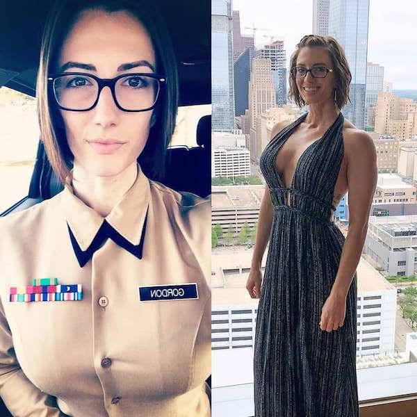 Women With And Without Uniforms (23 pics)