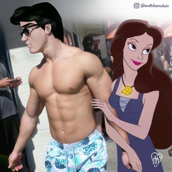 Artist Photoshops Disney Characters Into Celebrity Photos (42 pics)