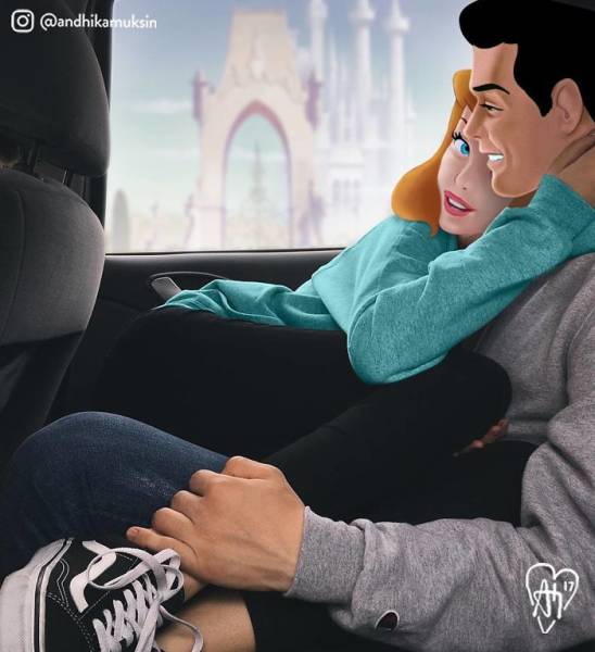 Artist Photoshops Disney Characters Into Celebrity Photos (42 pics)