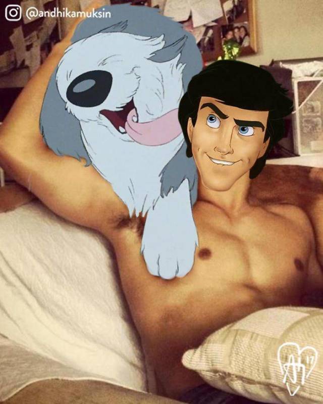 Artist Photoshops Disney Characters Into Celebrity Photos (42 pics)