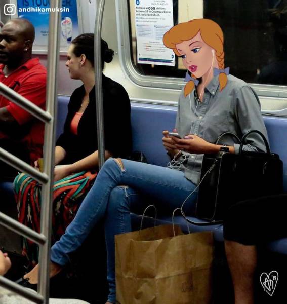 Artist Photoshops Disney Characters Into Celebrity Photos (42 pics)