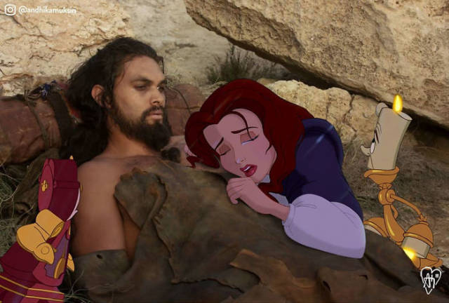 Artist Photoshops Disney Characters Into Celebrity Photos (42 pics)