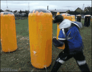 People Lose Against Objects (13 gifs)