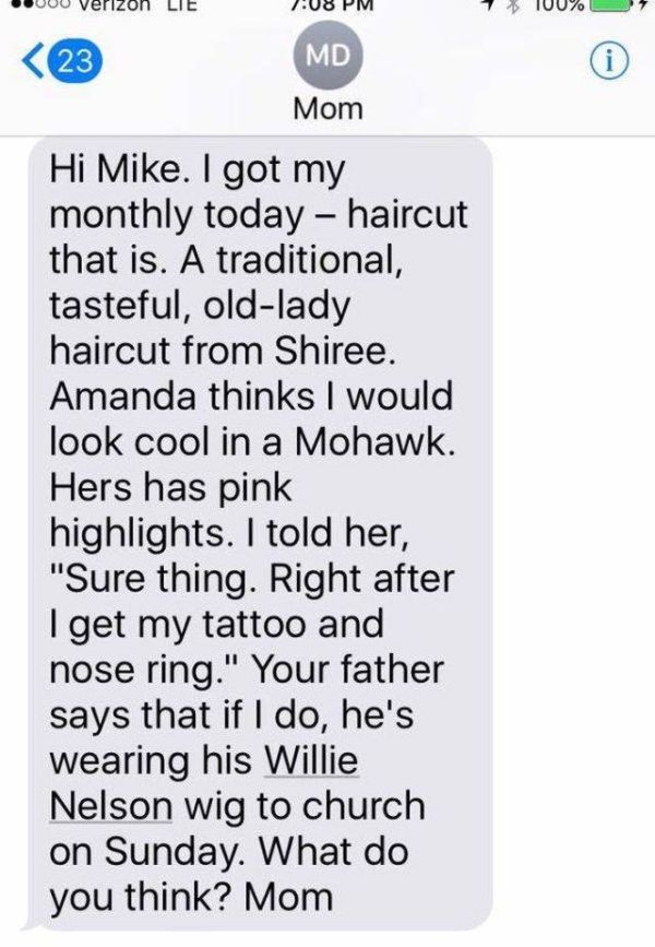 Mike Rowe’s Mom Sends The Most Adorable Texts To Her Son (20 pics)