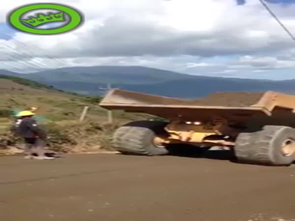 Dumper Truck Unloading Goes Wrong