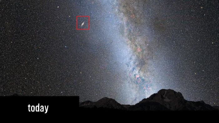 The Andromeda Galaxy in The Earth Sky In The Future (5 pics)
