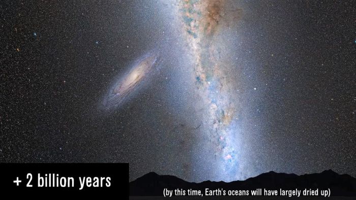 The Andromeda Galaxy in The Earth Sky In The Future (5 pics)
