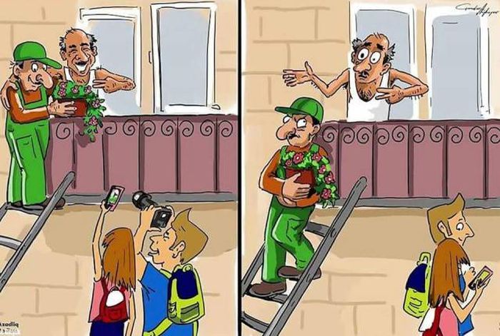 Caricatures About Modern Problems (28 pics)
