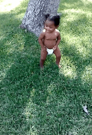 Babies And Grass Is A Funny Combination (10 gifs)