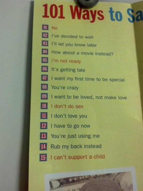 101 Ways To Say No To Sex (7 pics)