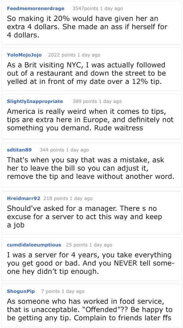 Waitress Ruins Guy’s Date Because Of “Too Small Of A Tip” (5 pics)