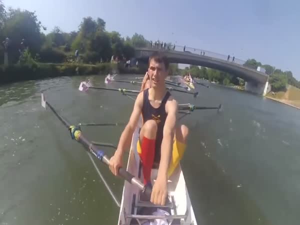 Rowing Team Has A Close Call During Collision