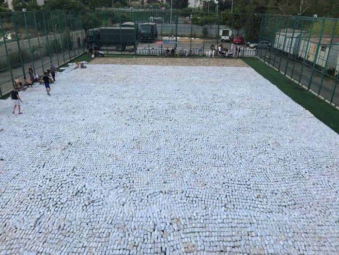 Lebanese Internal Security Forces Record Drugs Haul Fills Football Pitch (5 pics)