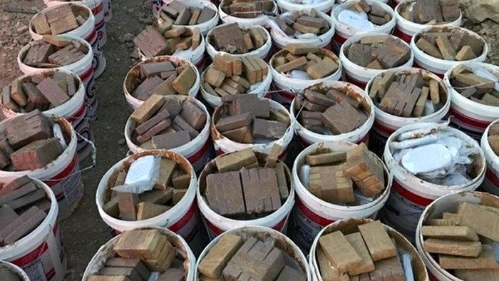 Lebanese Internal Security Forces Record Drugs Haul Fills Football Pitch (5 pics)