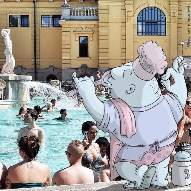 Artist Invades Instagram Photographs With Funny Illustrations (25 pics)
