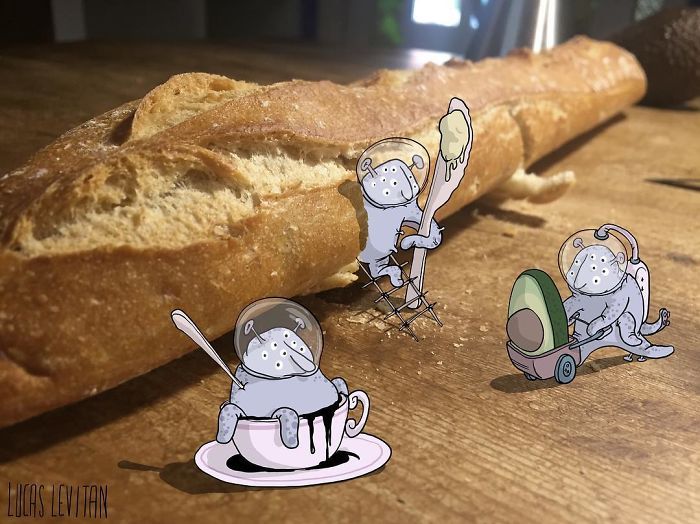 Artist Invades Instagram Photographs With Funny Illustrations (25 pics)