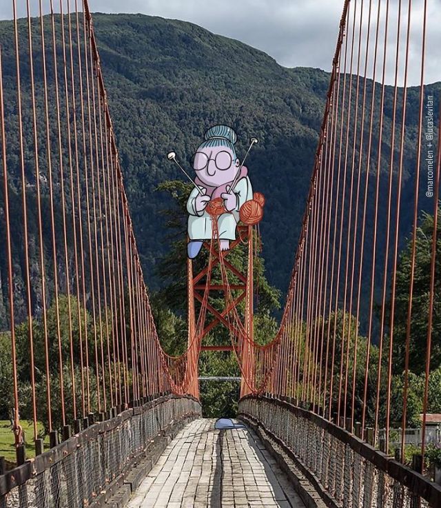 Artist Invades Instagram Photographs With Funny Illustrations (25 pics)