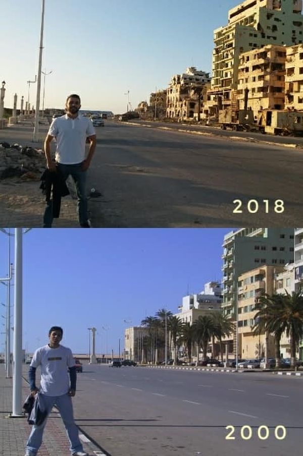 Benghazi, Syria in 2000 And 2018 (4 pics)