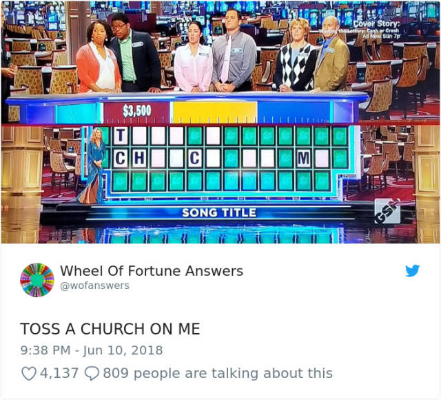 The Only Correct Answers To “Wheel Of Fortune” (38 pics)