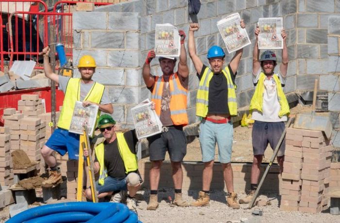 This Is How British Builders React To The Ban On Wearing Shorts (7 pics)