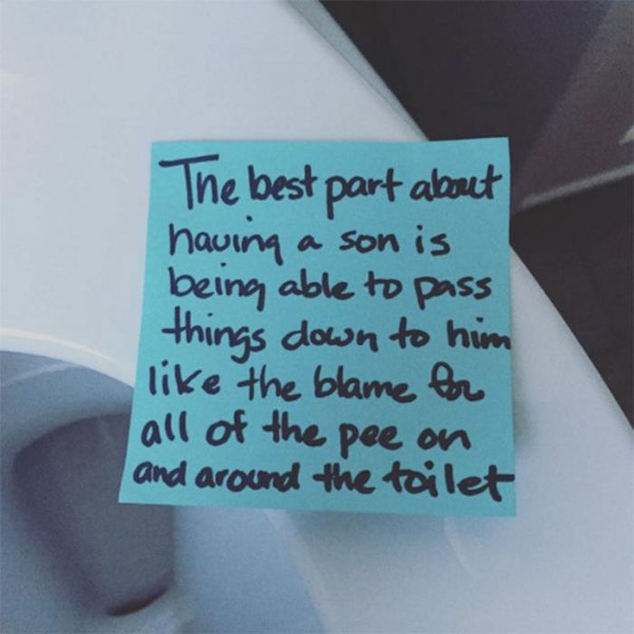 Funny Post-It Notes From A Stay-at-home Dad (38 pics)