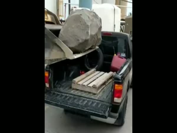 How Not to Load a Boulder Into a Truck